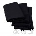 Linenme Lot de 12 serviettes de table en coton uni Noir 45 x 45 cm - B00INXYD4K